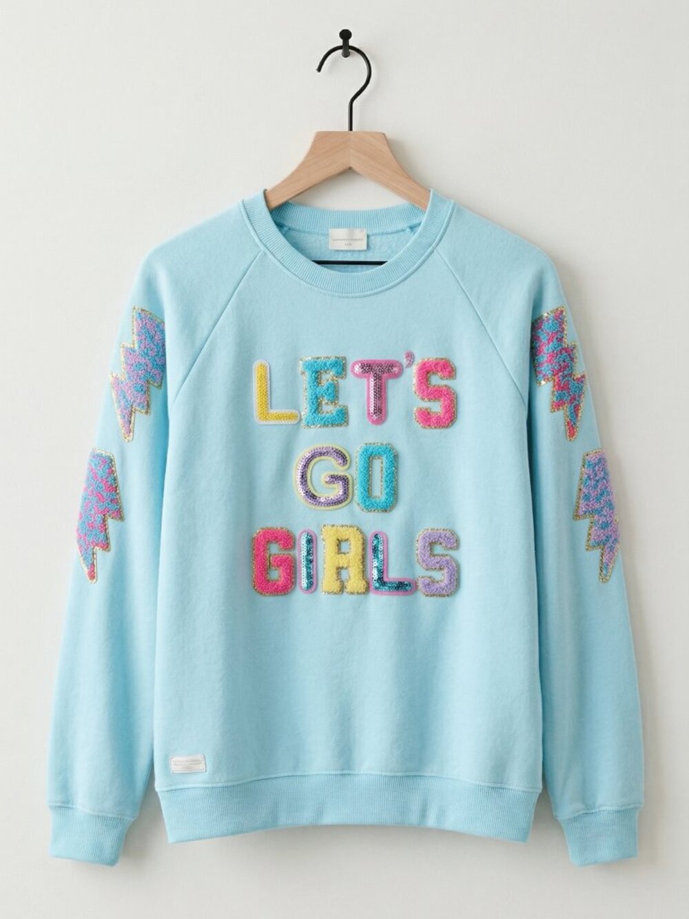 Simply Southern Women’s Sequin Patch Crewneck Sweatshirt